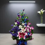 Elegant Orchid & Lily Bloom Basket – photo 2
