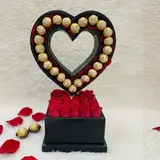 Signature Heart Personalized Red Rose & Ferrero Grand Gift – photo 1