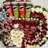 Ultimate Snacks, Mix Chocolate, and Flower Hamper Box – photo 3