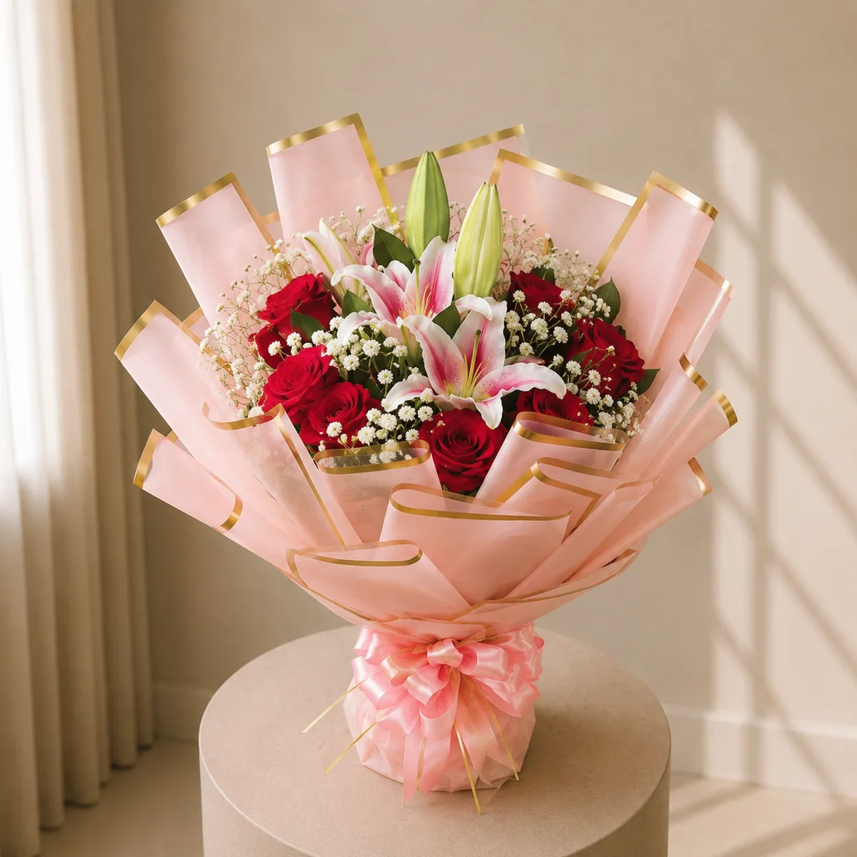 Romance Lily & Rose Bouquet