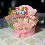 Pink Perfection Elegent Roses, Chocolates, and Teddy Gift Box – photo 3