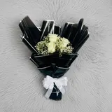 The Serene Classic White Rose & Baby's Breath Bouquet – photo 1