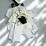 Black Rose & Baby's Breath Bouquet – photo 2