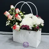 Premium Bag in Pink Rose & Mixed Mum Floral Carrier – photo 2