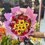 Sunset Spark Mixed Bloom Bouquet – photo 1