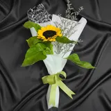 The Solitary Ray Single Sunflower Hand Bouquet – photo 1