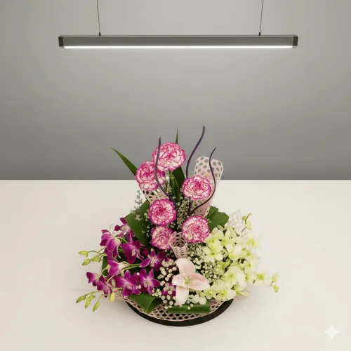 Artistic Flower Basket Arrangement – Premium Gift Bouquet