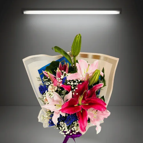 A Vibrant Mixed Lily Bouquet