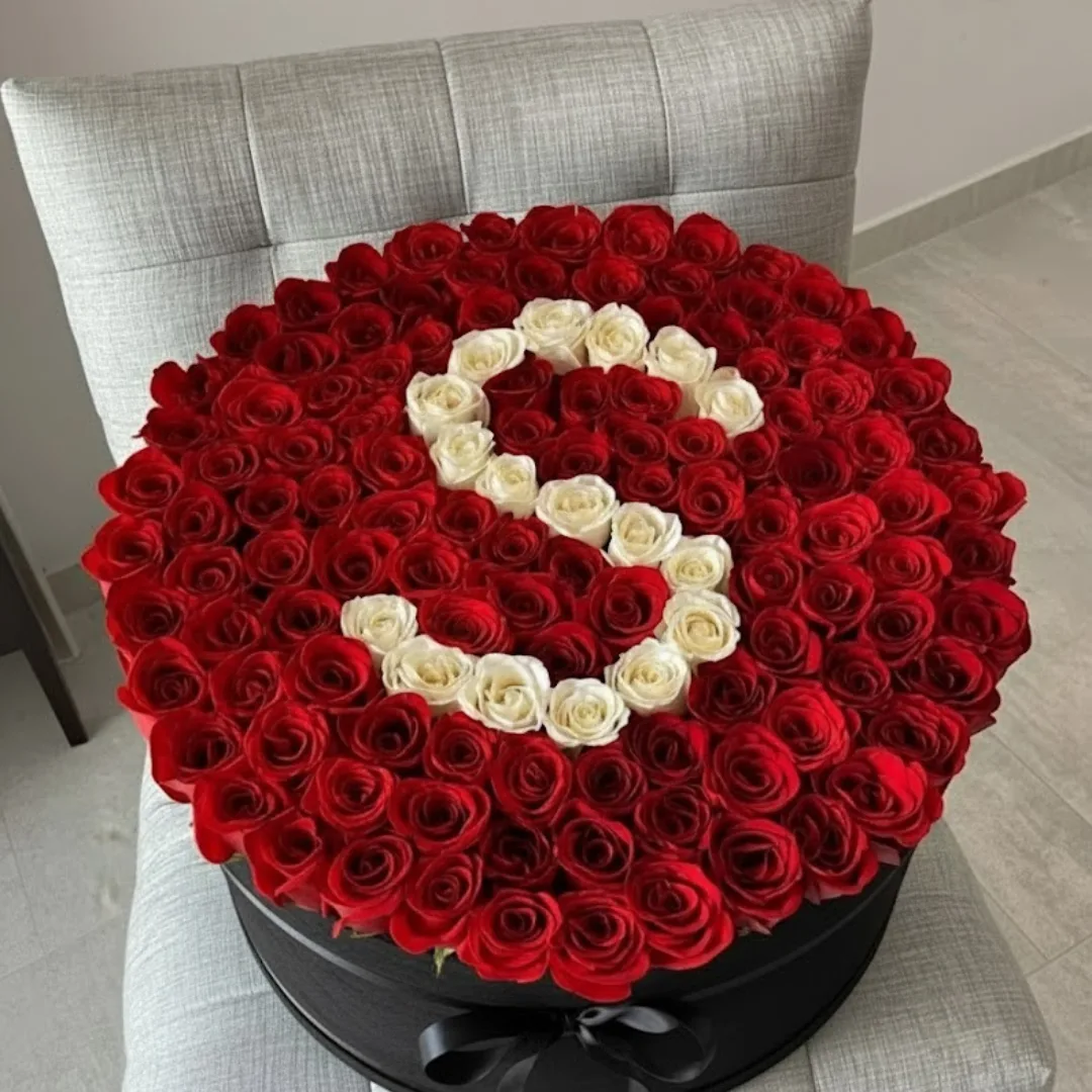 Personalized Initial Luxury Rose Box