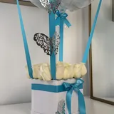 Elegant  Birthday Balloon Gift Box with White Roses – photo 2