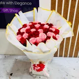 Grand Elegance Premium Red & Pink Rose Standing Bouquet – photo 1
