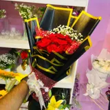 The Passionate Knight Red Roses in Black & Gold Wrap – photo 4