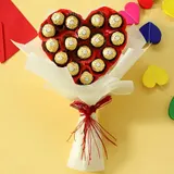 Heart-Shaped Ferrero Rocher Chocolate Bouquet – photo 1