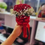 Premium Wedding Mini Red Rose Hand Bouquet – photo 1