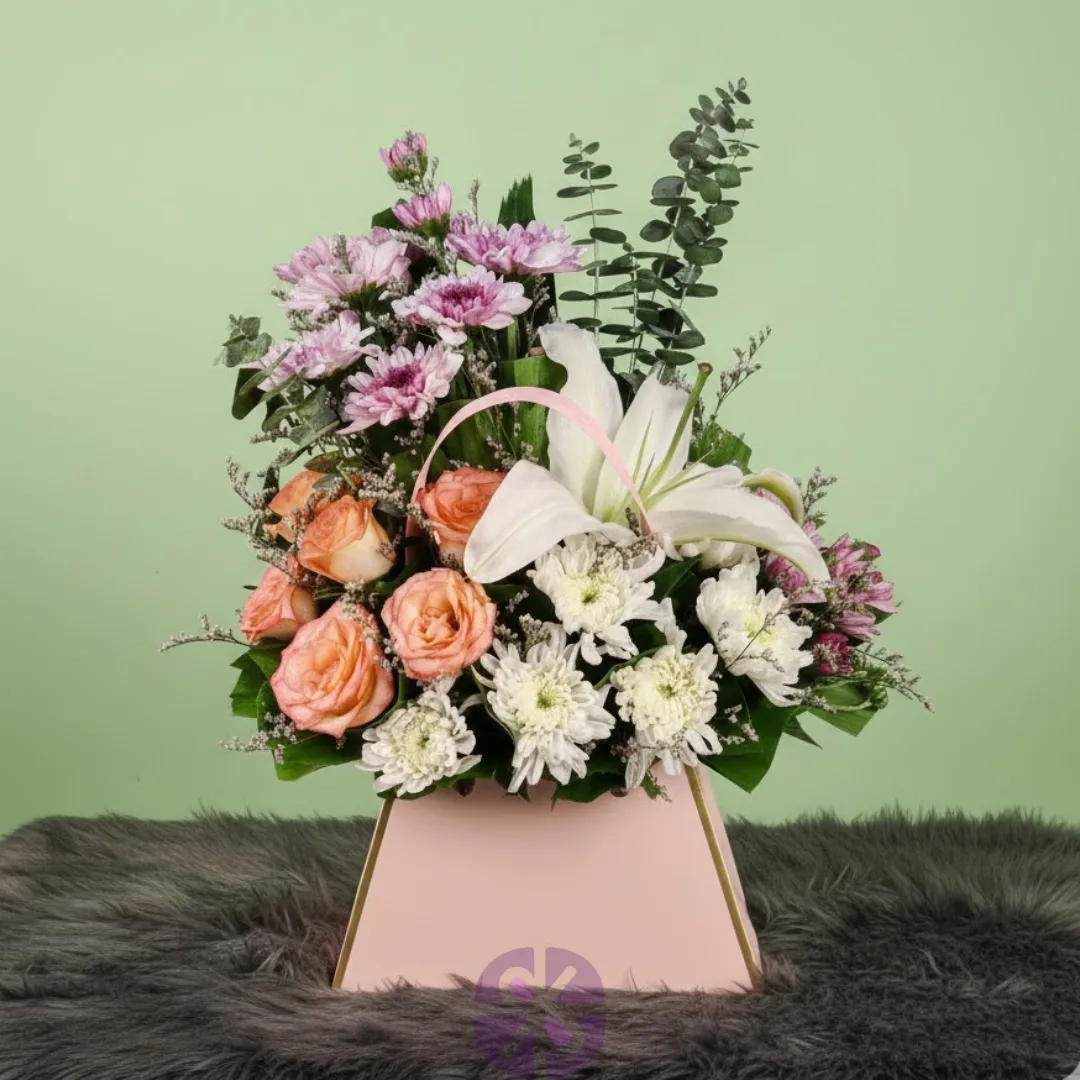 Elegance Mix Lily, Rose & Carnation Small Gift Bag