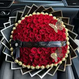 Anniversary Red Rose & Ferrero Rocher Bouquet – photo 4