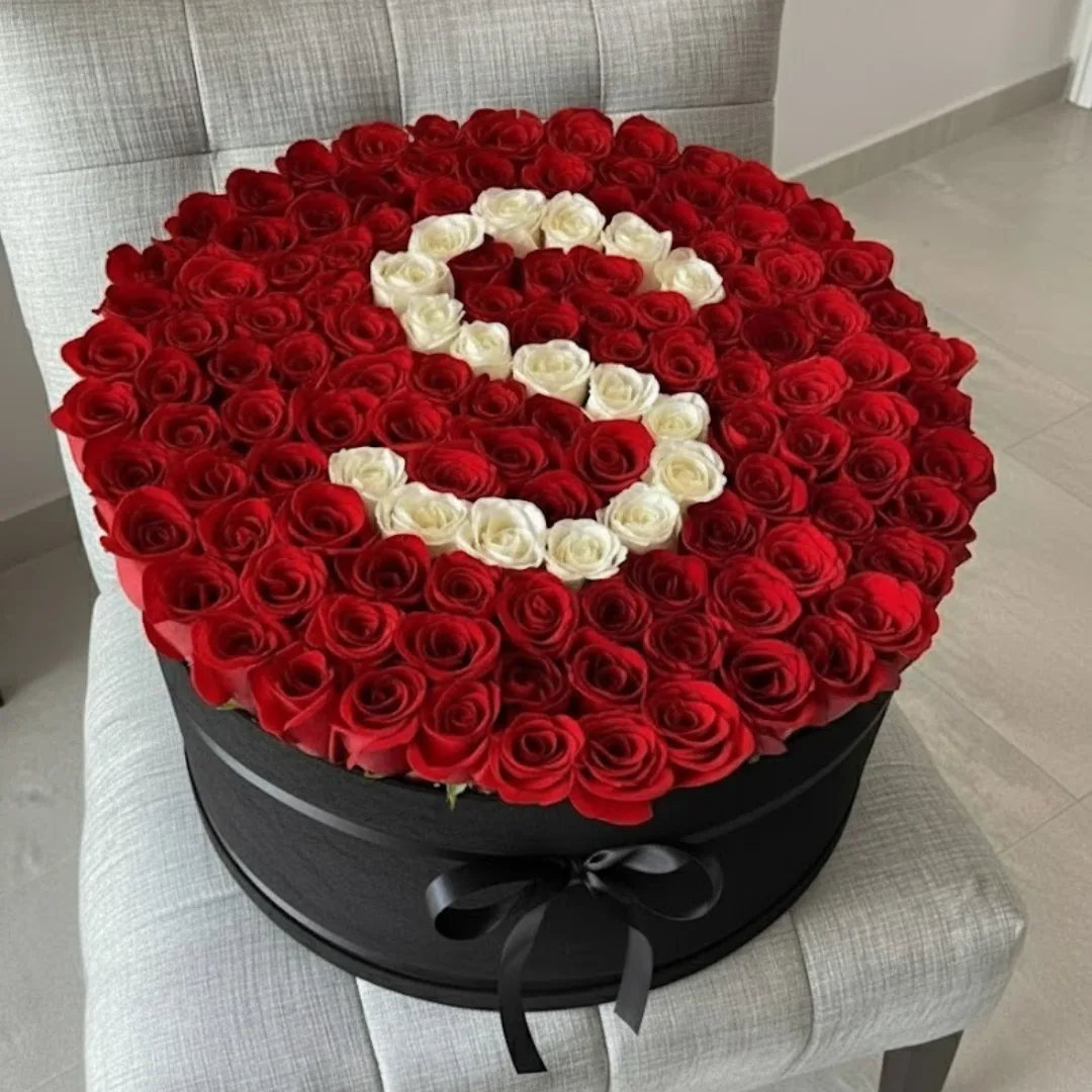 Personalized Initial Luxury Rose Box