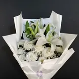 Pristine Grace Fresh White Lily and Rose Bouquet – photo 4