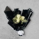 The Serene Classic White Rose & Baby's Breath Bouquet – photo 2