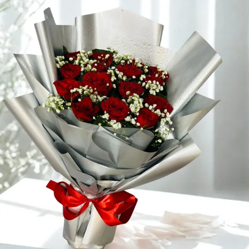 Elegant Red Rose Bouquet