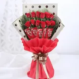 Red Rose & KitKat Chocolate Bouquet – photo 1