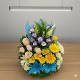 Premium Mixed Flower Basket Arrangement – Elegant Gift Bouquet – photo 4