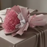 Hot Pink Baby's Breath Cloud Bouquet – photo 3