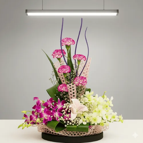 Artistic Flower Basket Arrangement – Premium Gift Bouquet