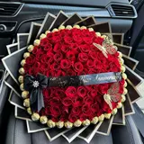 Anniversary Red Rose & Ferrero Rocher Bouquet – photo 1