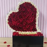 The Heart-Shaped Red Rose & Ferrero Masterpiece Box – photo 1