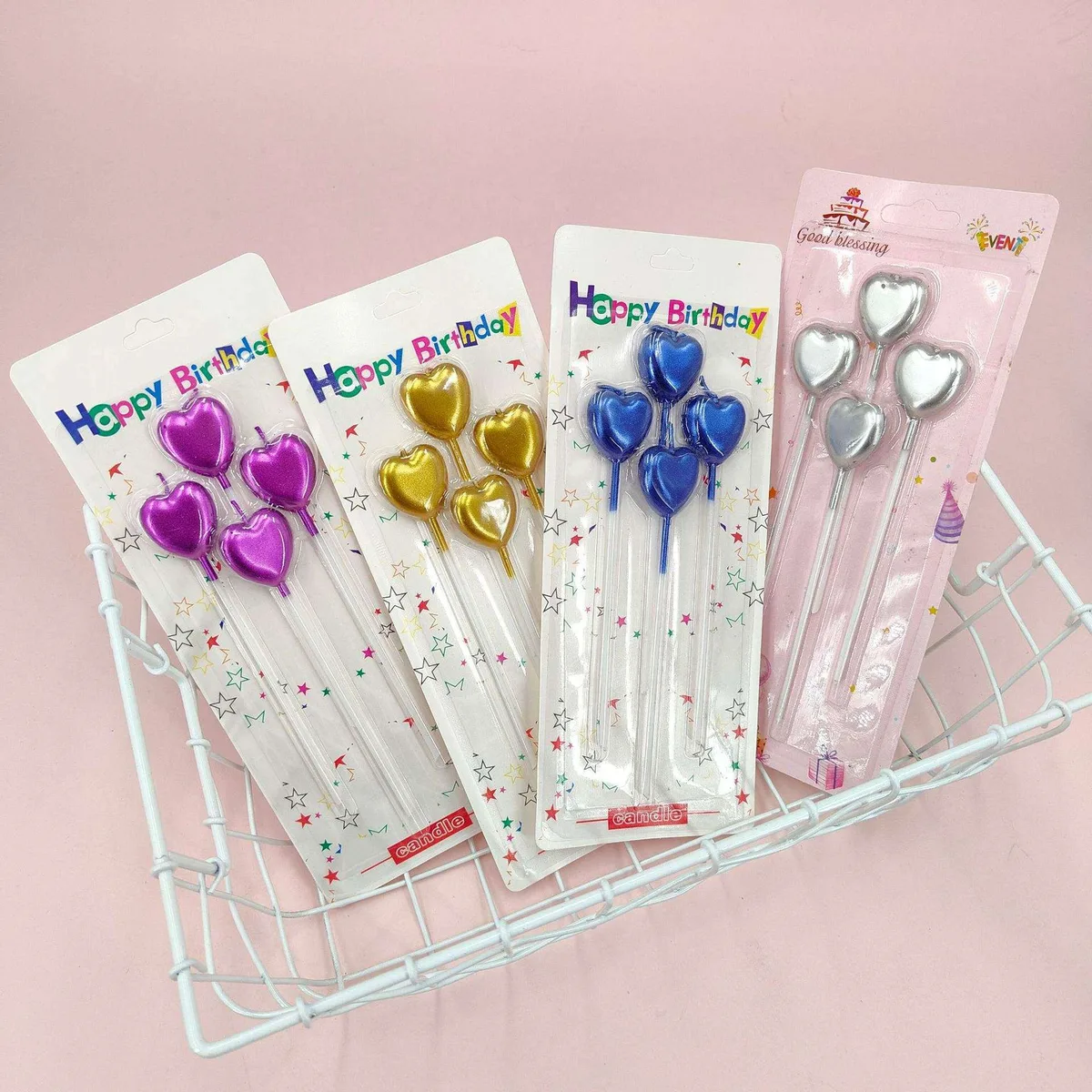 The Celebration Sparkle Heart & Star Candles