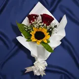 Sunny Love Mini Bouquet: Rose & Sunflower Mix – photo 1